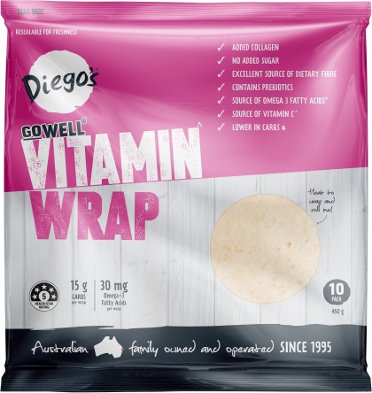 Diego's GoWell Vitamin Wrap (10Pack) 450g